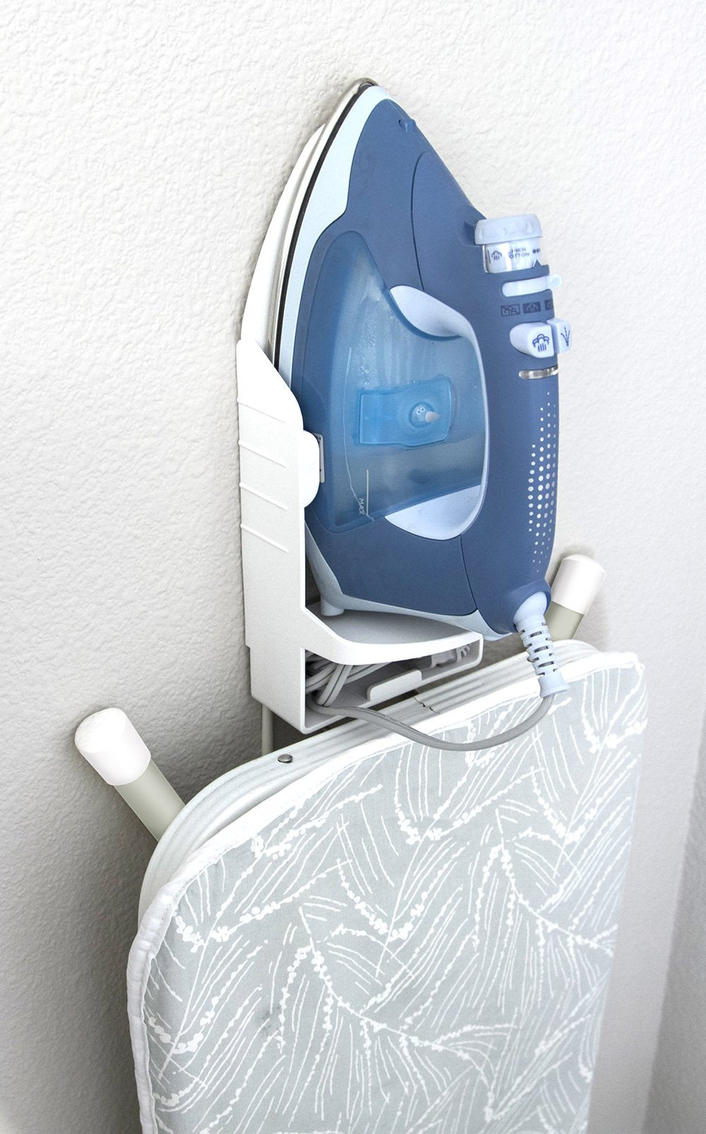 ZIBUYU Holder for Iron Wall Mounted Iron Holder with Cable Organizer and Iron Plate Hook Heat Resistant PBT Holder for Iron, Electric Iron Holder for Home, Hotel ZIBUYU Holder for Iron Wall Mounted Iron Holder with Cable Organizer and Iron Plate Hook Heat Resistant PBT Holder for Iron, Electric Iron Holder for Home, Hotel